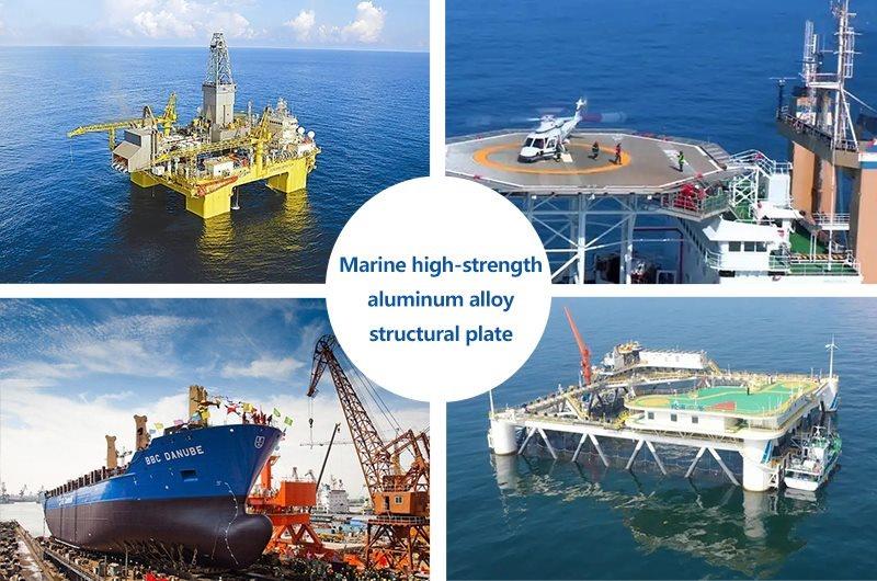 Marine high-strength aluminum alloy structural plate section